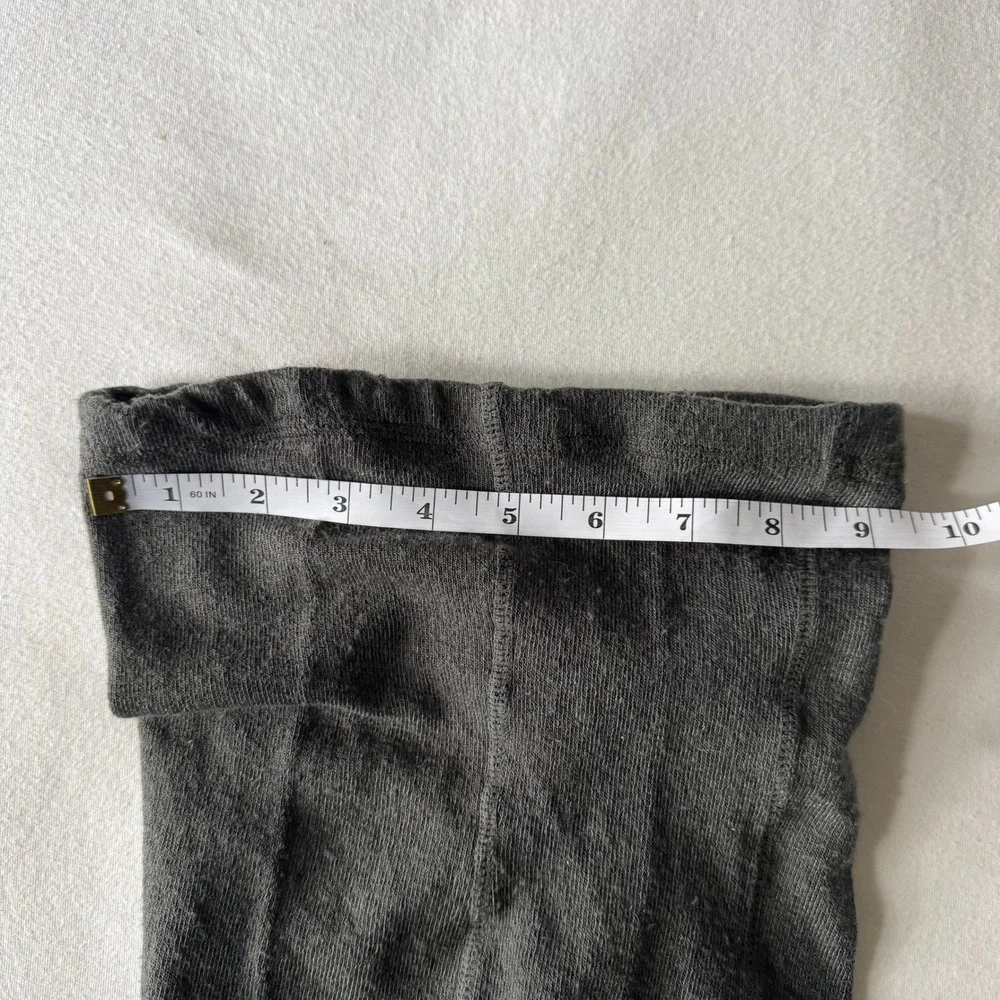Charcoal Gray Cable Knit Tights S/M Opaque Winter Hosiery Twee Dark Academia